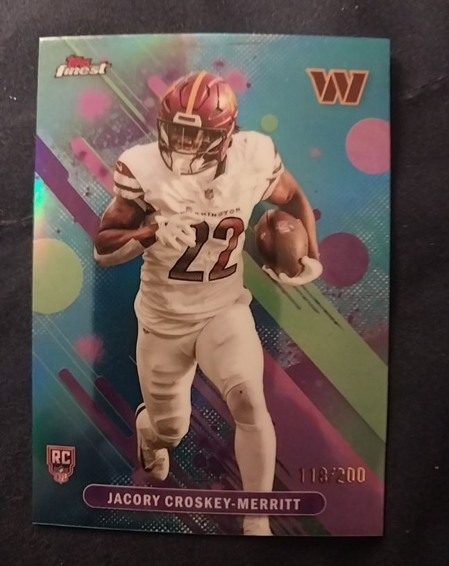 2022 Topps Finest #118 Jacory Croskey-Merritt — front