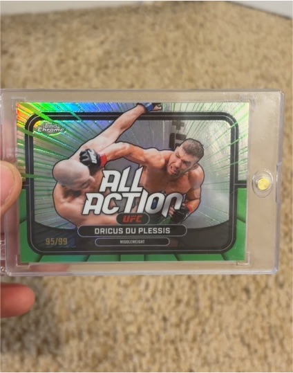 2022 Topps Chrome UFC All Action #95 Dricus du Plessis — front