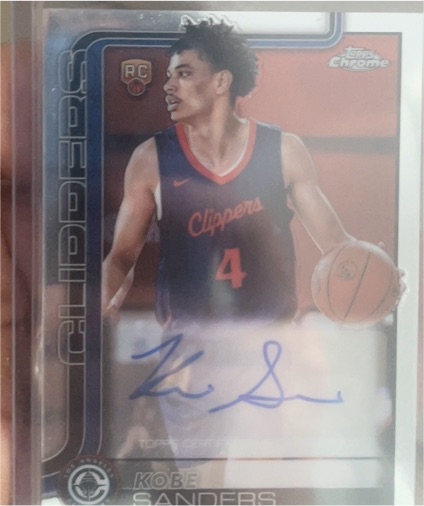 2020 Topps Chrome #RC Kobe Sanders — front