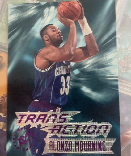 1993 Topps Stadium Club Trans Action #TRA-1 Alonzo Mourning — front