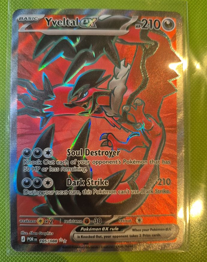 2013 Pokémon #105 Yveltal EX — front