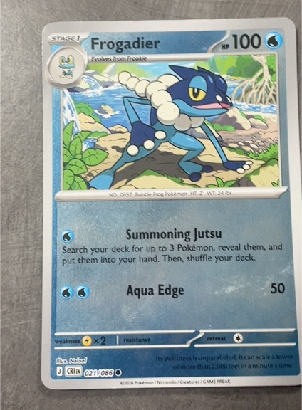 2026 Pokémon #021 Frogadier — front
