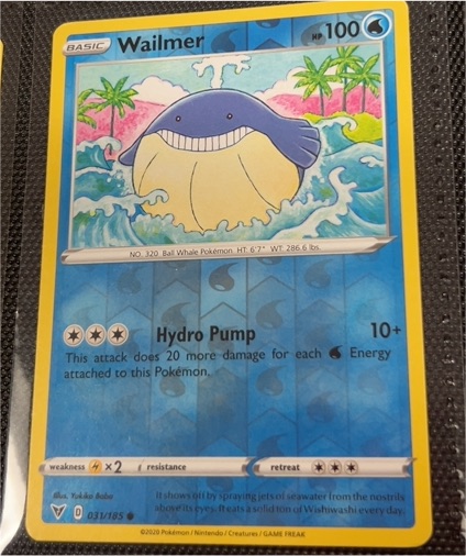2020 Pokemon #031 Wailmer — front