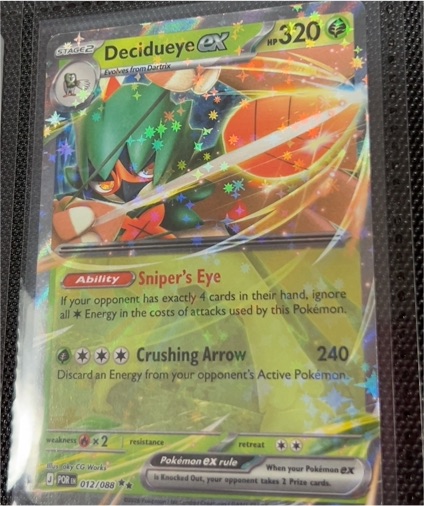 2014 Pokémon XY #012 Decidueye ex — front