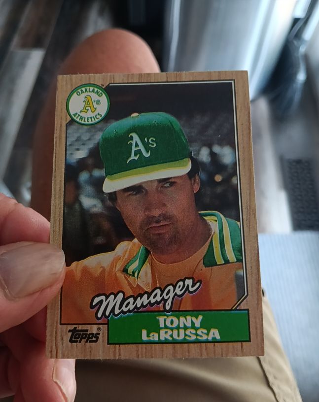 1987 Topps #600 Tony La Russa — front