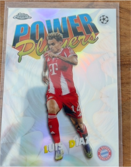 2023 Topps Chrome UEFA Champions League Power Players Luis Diaz — front