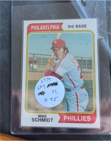 1975 Topps #734 Mike Schmidt — front