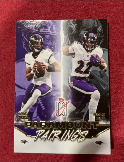 2022 Topps Paramount Pairings #PP-LJ-DH Lamar Jackson & Derrick Henry — front