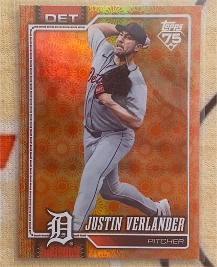 2022 Topps 75 #DET-JV Justin Verlander — front