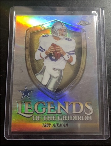 1999 Topps Chrome Legends of the Gridiron Troy Aikman — front