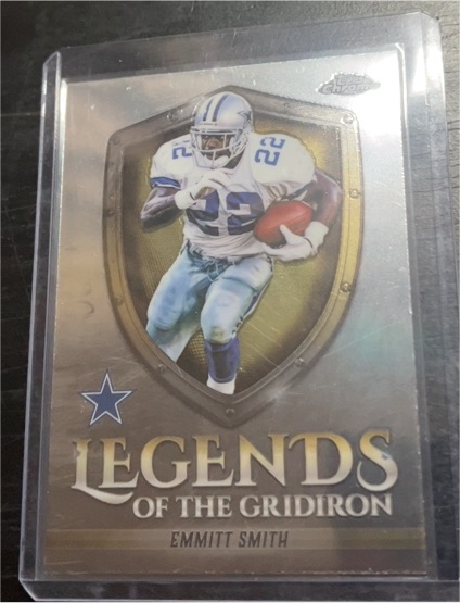 2001 Topps Chrome Legends of the Gridiron Emmitt Smith — front