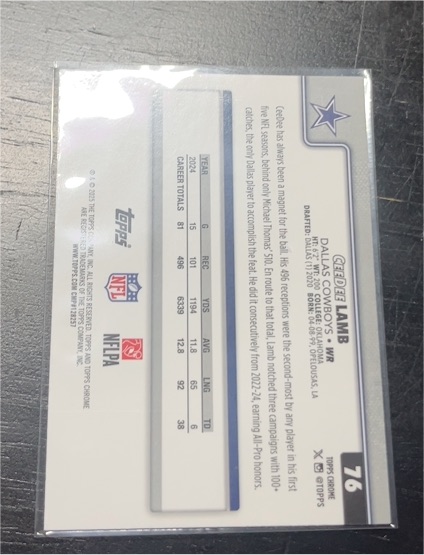 2022 Topps #76 CeeDee Lamb — front