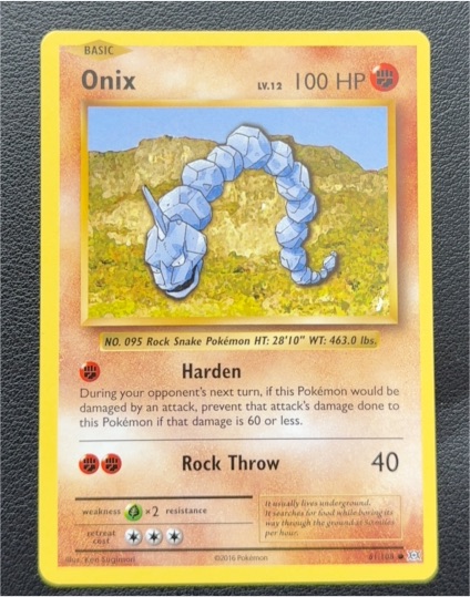 2016 Pokémon #8 Onix — front