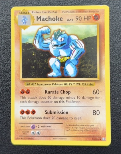 2016 Pokémon #38 Machoke — front
