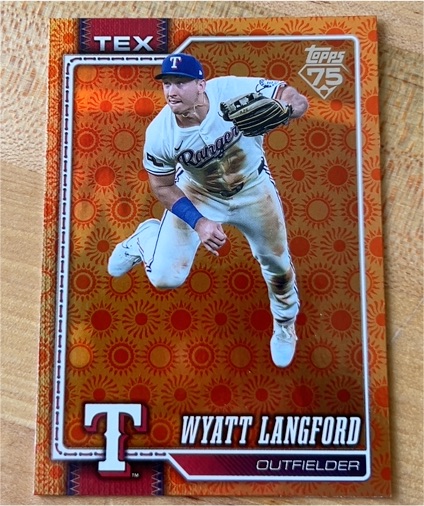 2023 Topps 75 #TX-1 Wyatt Langford — front