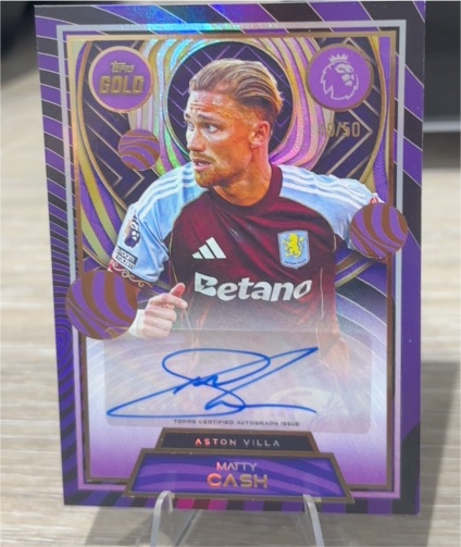 2022 Topps Gold Premier League #50 Matty Cash — front