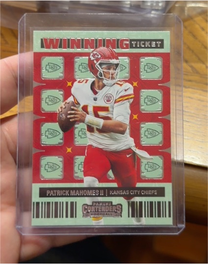 2021 Panini Contenders Winning Ticket #WIN-1 Patrick Mahomes II — front