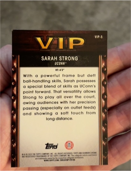 2023 Topps VIP #VIP-5 Sarah Strong — front
