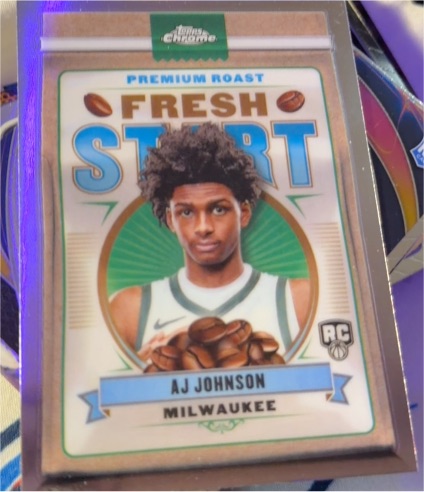 2022 Topps Chrome Fresh Start Premium Roast #FSP-1 AJ Johnson — front