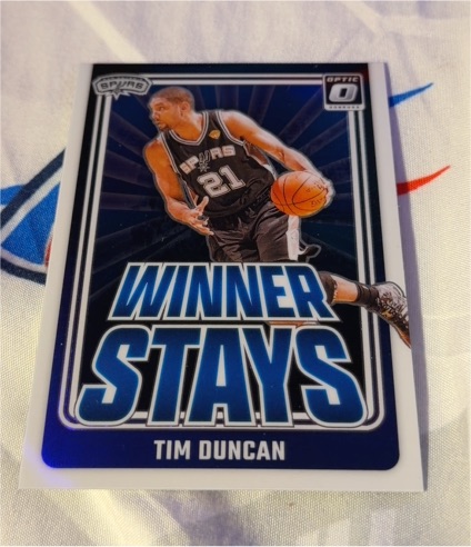 2020 Donruss Optic Winner Stays Tim Duncan — front
