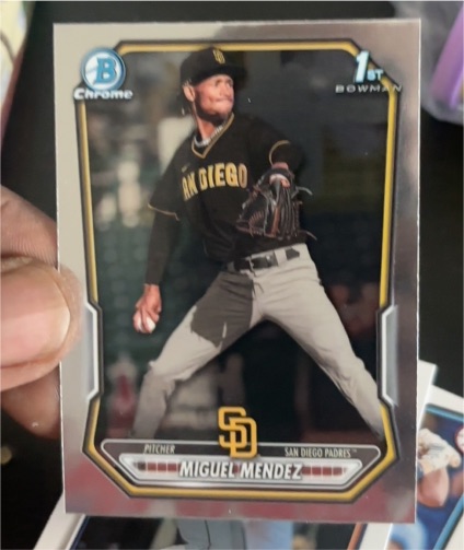 2021 Bowman Chrome #1st Bowman Miguel Mendez — front