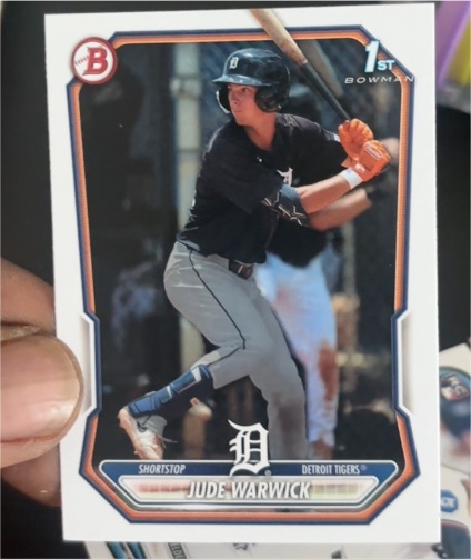 2023 Bowman #Jude Warwick — front