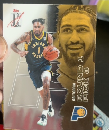 2022 Topps DC Obi Toppin Round 1 Pick 8 — front