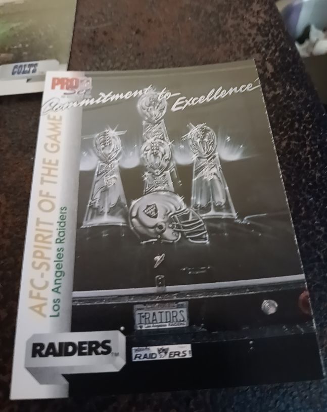 1991 Pro Set #AFC Spirit of the Game Los Angeles Raiders — front