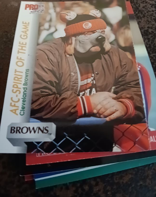 1991 Pro Set AFC-Spirit of the Game Cleveland Browns — front