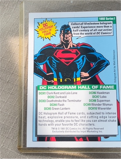 1992 DC Comics Series 1 DCH8 Superman — front