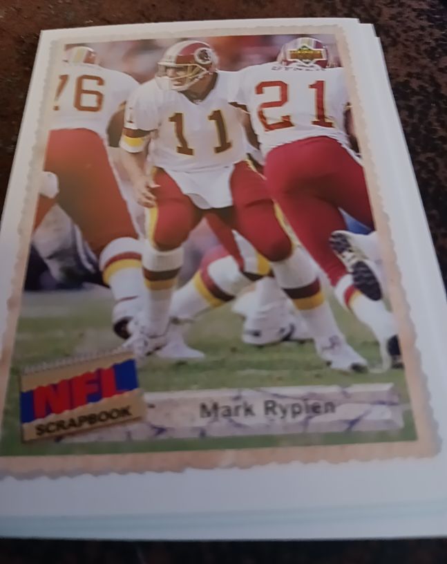 1991 Upper Deck NFL Scrapbook Mark Rypien — front