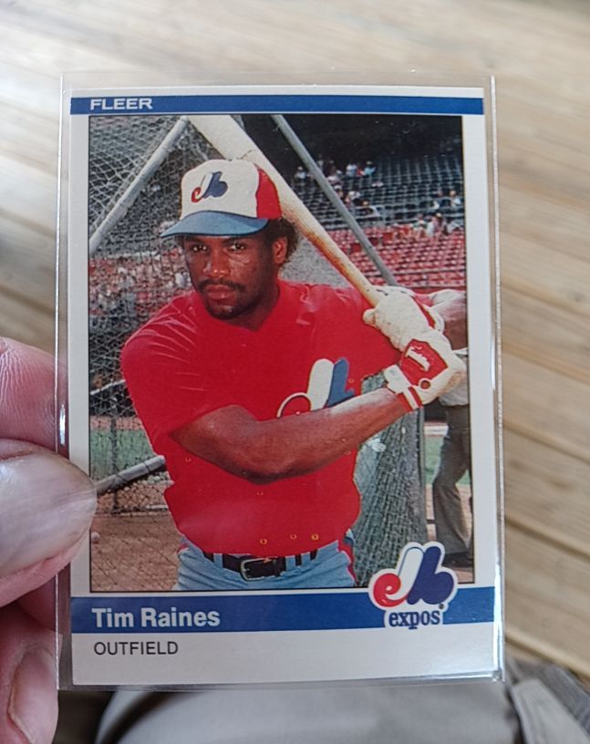1984 Fleer #548 Tim Raines — front