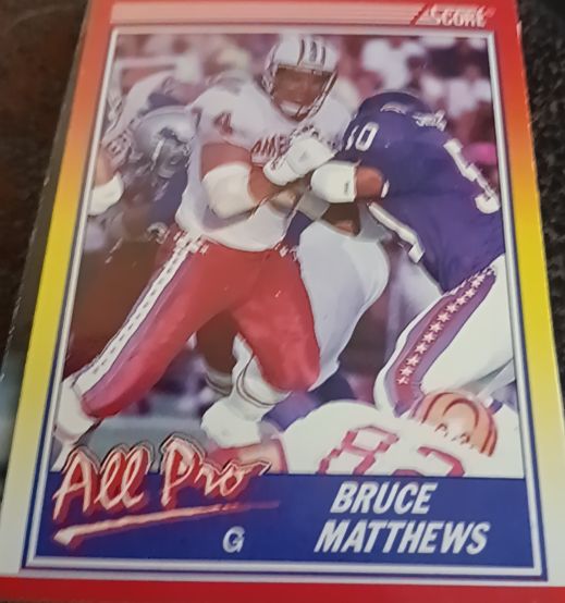 1990 Score All Pro Bruce Matthews — front