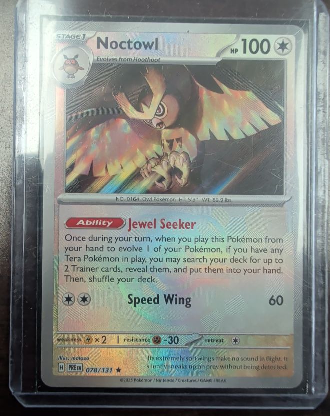 2025 Pokémon Holo Rare #078 Noctowl — front