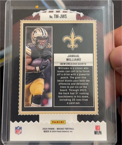 2024 Panini Mosaic Football Jamaal Williams — front