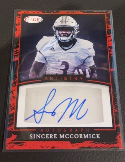 2022 SAGE Artistry Autograph Sincere McCormick — front