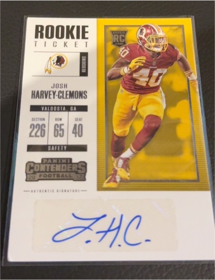 2020 Panini Contenders Football #226 Josh Harvey-Clemons Rookie Ticket — front