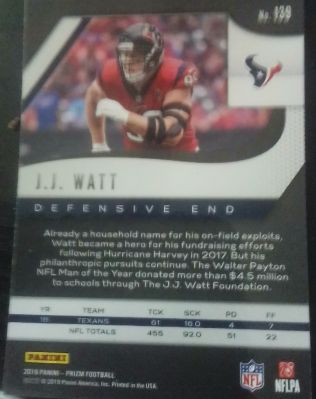 2015 Panini Prizm #139 J.J. Watt — front