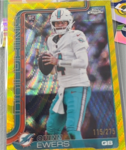 2022 Topps Chrome Dolphins #DOL-QUINN Quinn Ewers — front