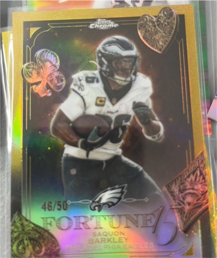 2022 Topps Chrome Fortune 5 #46 Saquon Barkley — front
