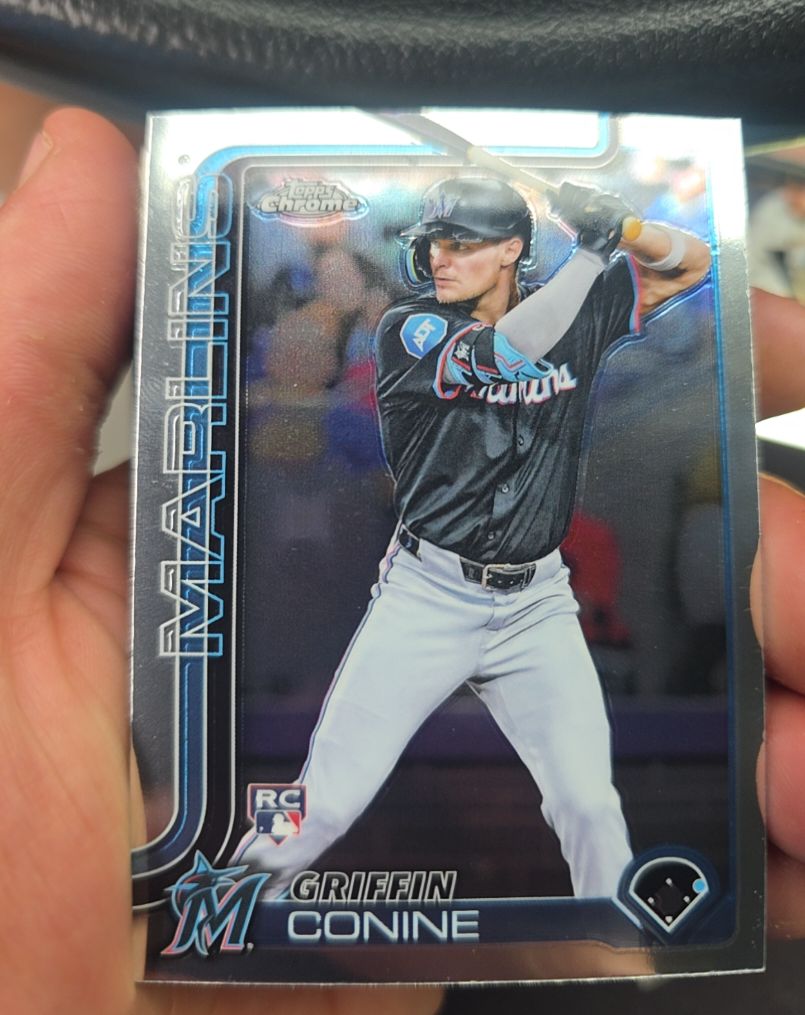 2021 Topps Chrome Marlins #MAR-1 Griffin Conine — front