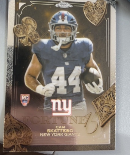 2021 Topps Chrome Fortune #44 Cam Skattebo — front