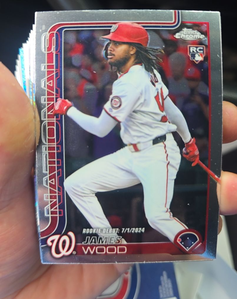 2024 Topps Chrome Nationals James Wood Rookie Card — front