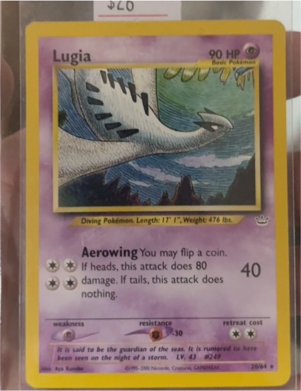 2000 Pokémon #20 Lugia — front