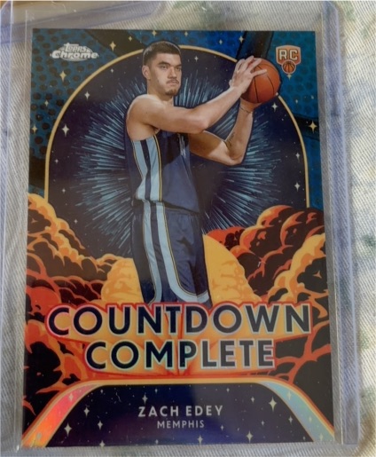 2023 Topps Chrome Countdown Complete Zach Edey — front