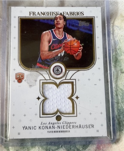 2020 Topps Franchise Fabrics Yanic Konan-Niederhauser — front