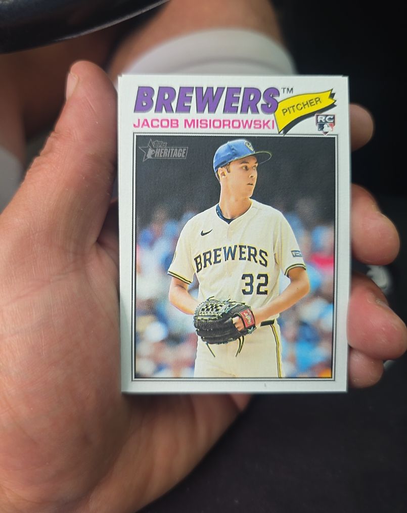 2023 Topps Heritage #Jacob Misiorowski Milwaukee Brewers — front