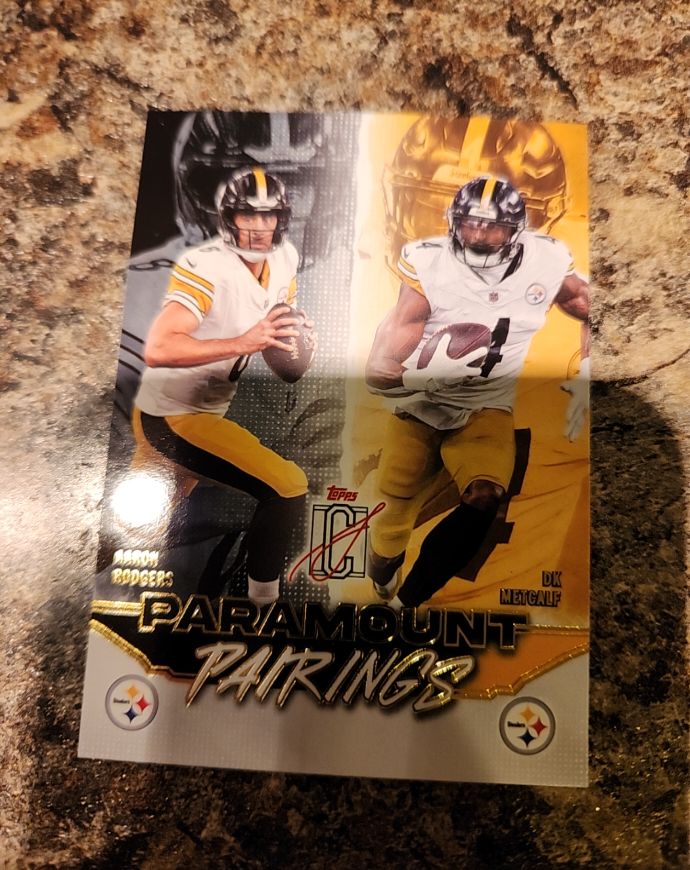 2021 Topps NFL 100 Paramount Pairings Mason Rudolph & DK Metcalf — front