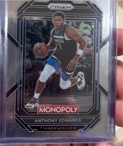 2020 Panini Prizm Monopoly Anthony Edwards — front