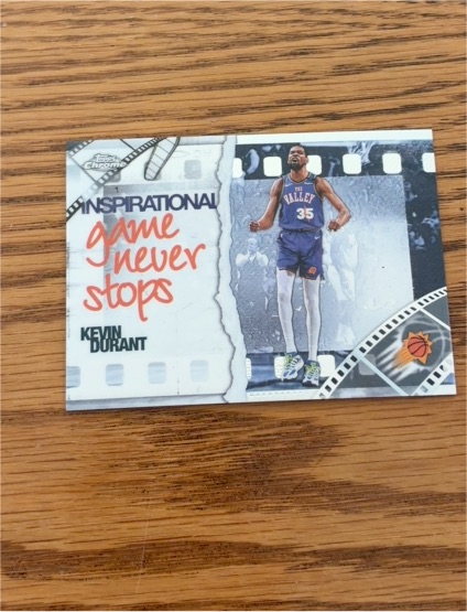 2023 Topps Chrome Inspirational Game Never Stops Kevin Durant — front